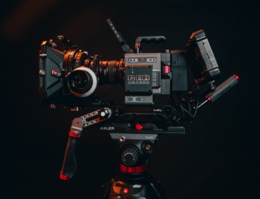 black and red video camera